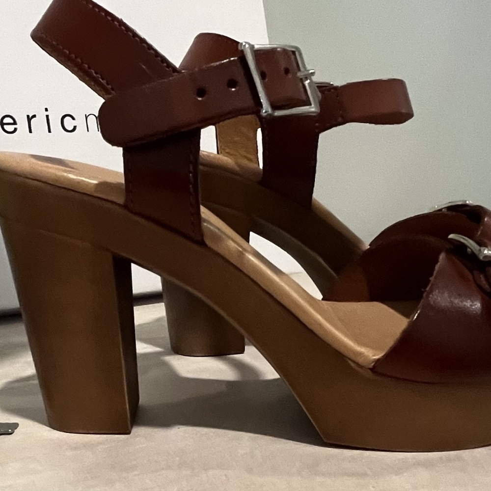 Eric Michael Jasmine Platform Heels in Brown Leather. Size EU 36. New In…‎ - Picture 10 of 14